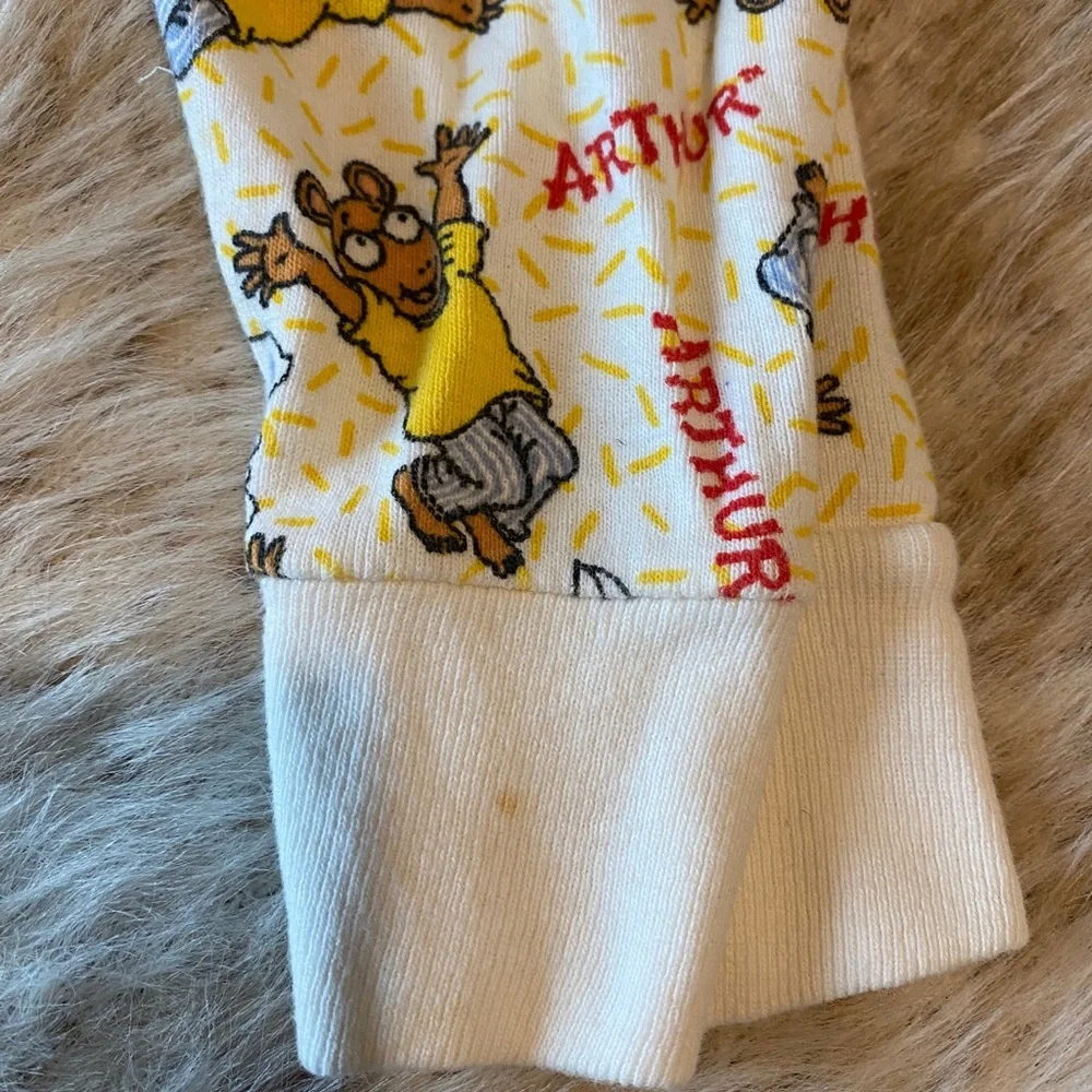 VTG Rare Arthur Aardvark Cartoon Long Eddies Childrens (2)pc. Pajamas 8 Yrs